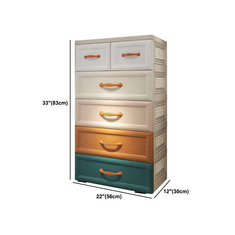 Modern Style Wardrobe Plastic Bedroom Wardrobe Closet With Drawers