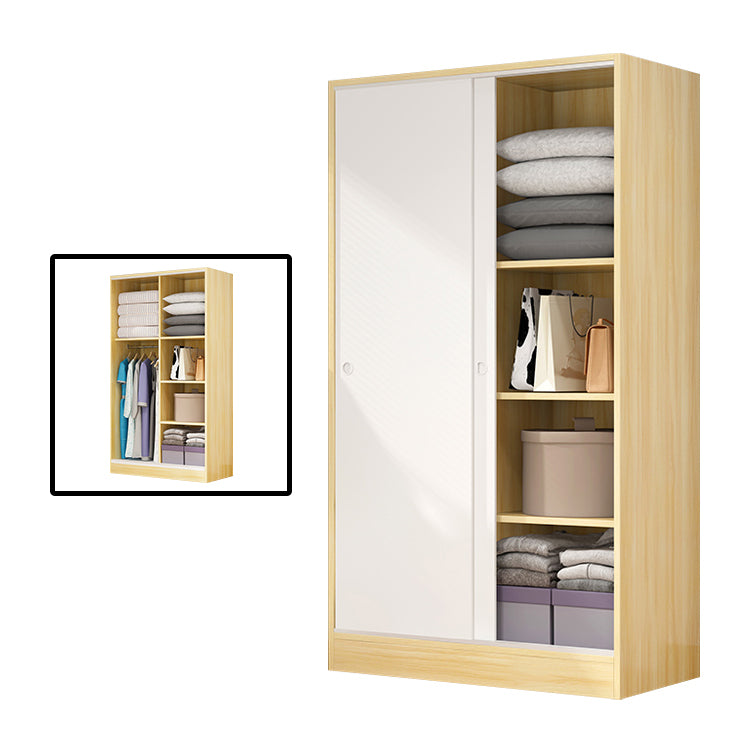 Modern Style Wardrobe Armoire Engineered Wood Wardrobe Cabinet for Home