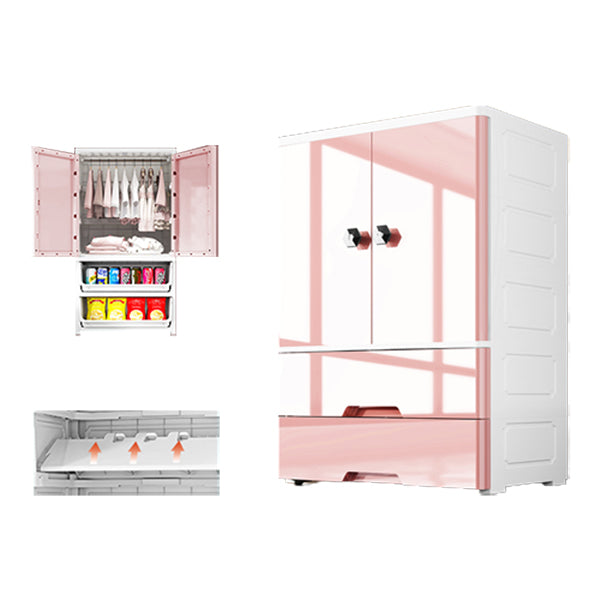 Modern Style Wardrobe Plastic Bedroom Wardrobe Closet with Legs