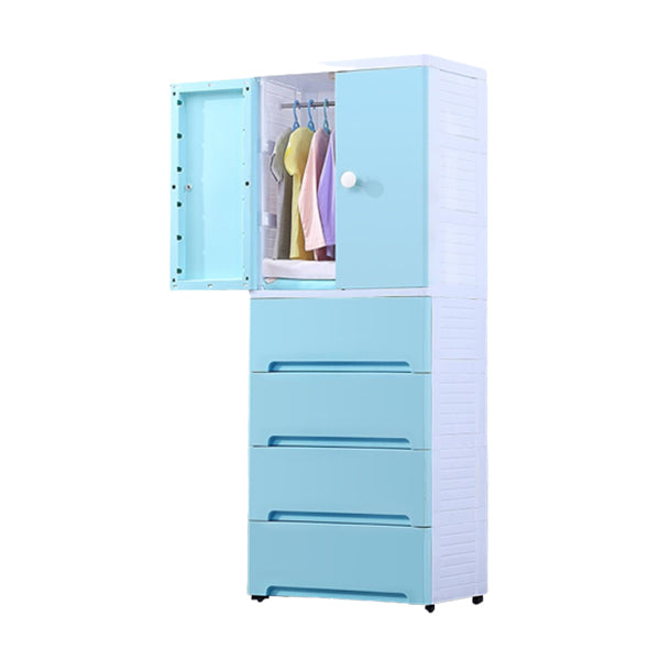 Modern Style Wardrobe Plastic Bedroom Wardrobe Closet with Legs