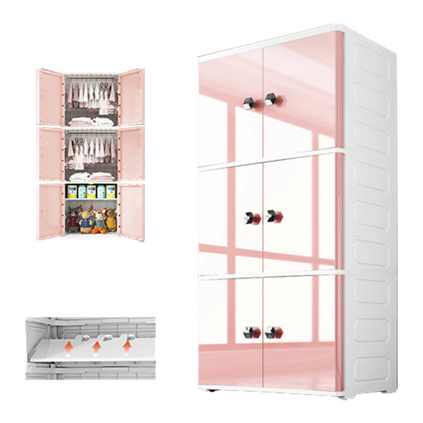 Modern Style Wardrobe Plastic Bedroom Wardrobe Closet with Legs