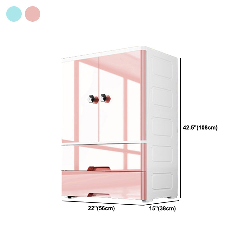 Modern Style Wardrobe Plastic Bedroom Wardrobe Closet with Legs