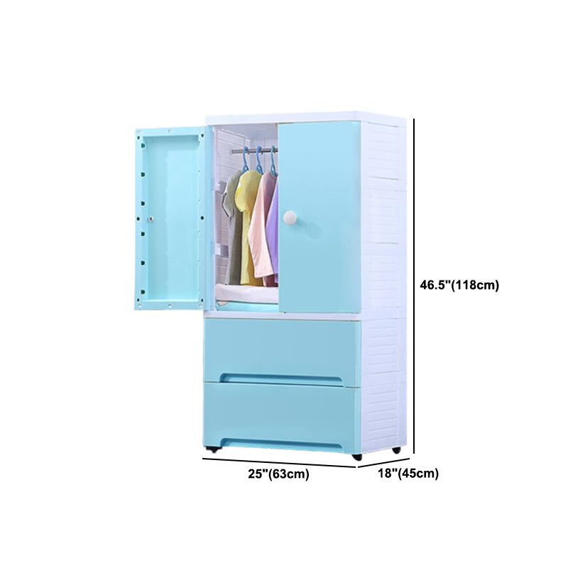 Modern Style Wardrobe Plastic Bedroom Wardrobe Closet with Legs