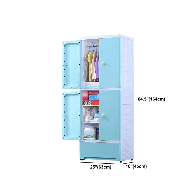 Modern Style Wardrobe Plastic Bedroom Wardrobe Closet with Legs