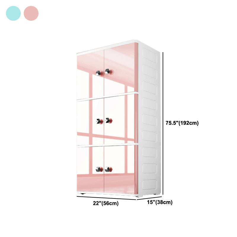 Modern Style Wardrobe Plastic Bedroom Wardrobe Closet with Legs