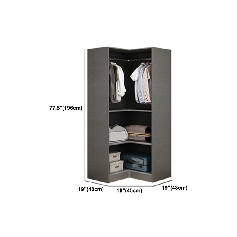 Modern Style Wardrobe Grey Colour Glass Wardrobe Closet for Bedroom