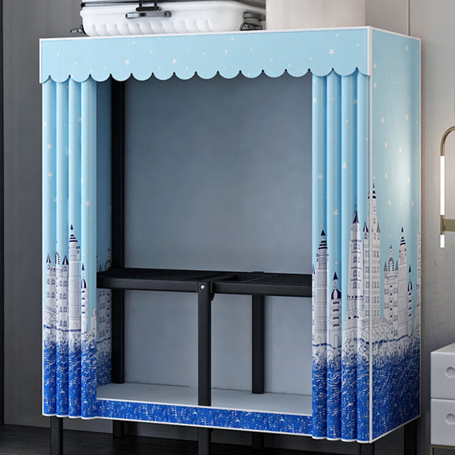 Folding Contemporary Wardrobe Armoire Steel Frame Wardrobe Cabinet for Bedroom