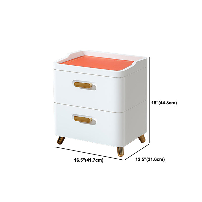 Contemporary Storage Cabinet with Legs White Cabinet with Drawers