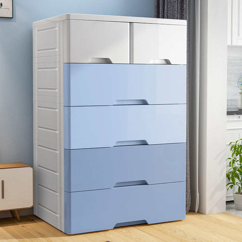 Modern Style Non-Hanging Armoire Plastic Home Cabinet with Drawers