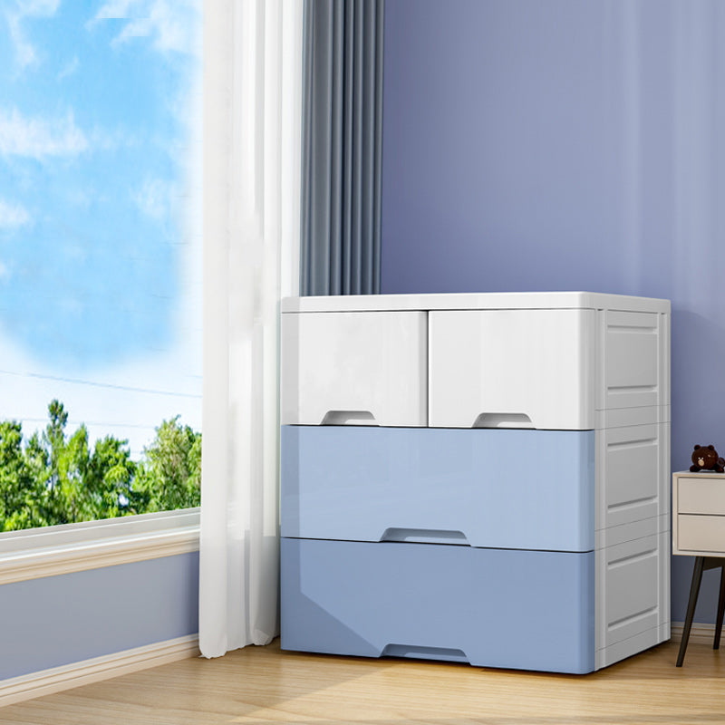 Modern Style Non-Hanging Armoire Plastic Home Cabinet with Drawers