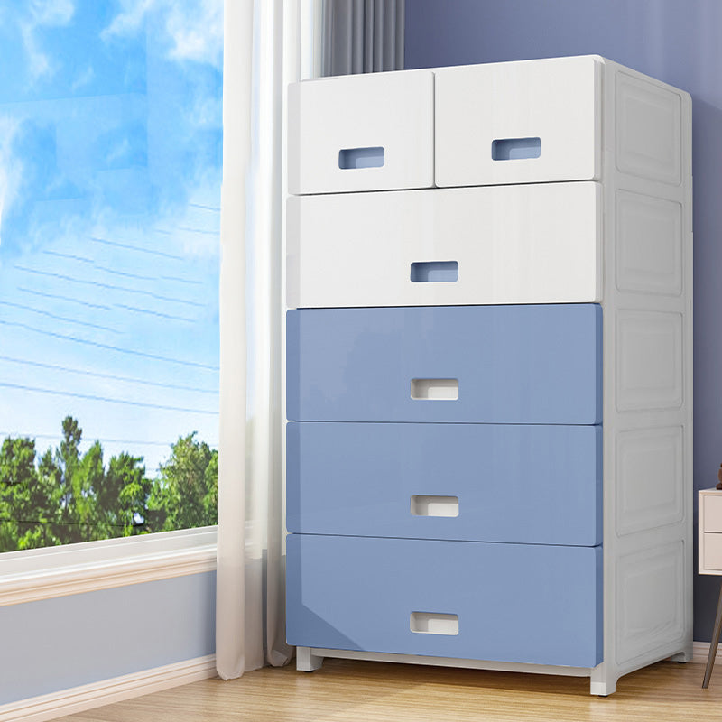 Modern Style Non-Hanging Armoire Plastic Home Cabinet with Drawers