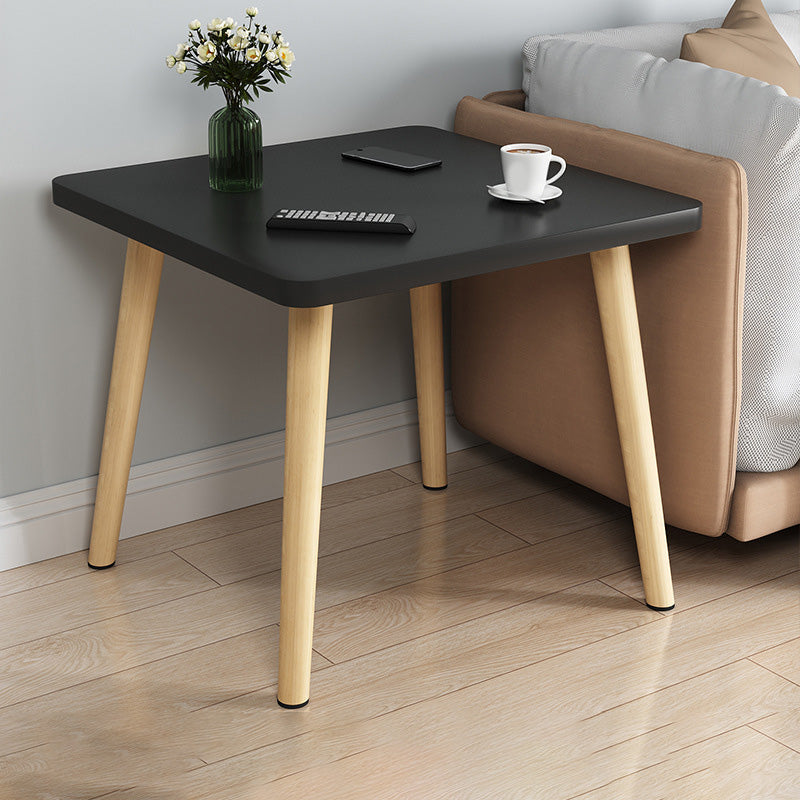 Wooden Night Stand 16.5" Tall Nightstand in White/black / Yellow / Natural