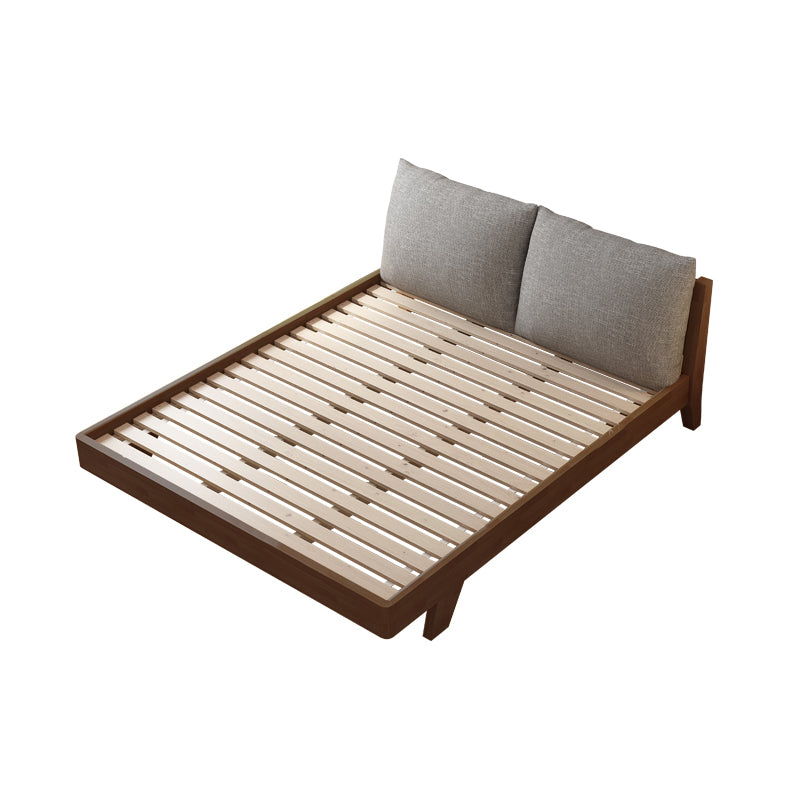 Contemporary Wood Panel Standard Bed with Rectangular Headboard