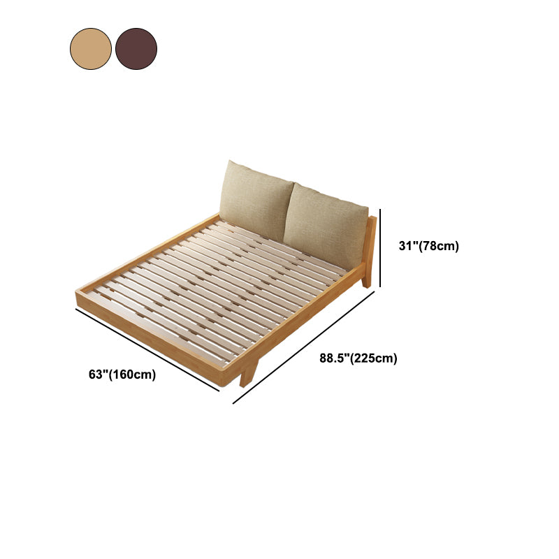 Contemporary Wood Panel Standard Bed with Rectangular Headboard