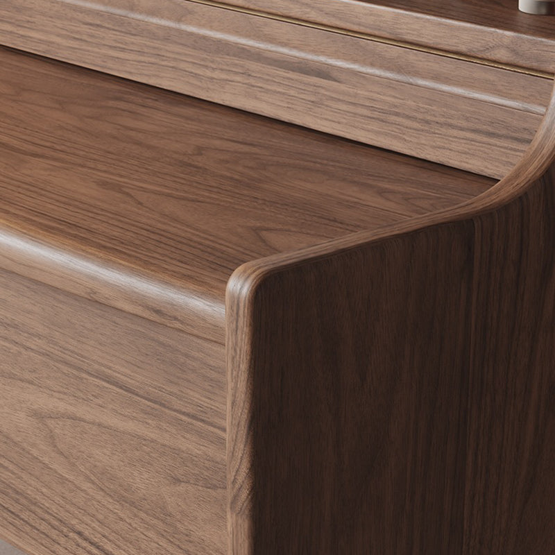 Traditional Wooden Makeup Vanity Desk Table with Stool for Bedroom