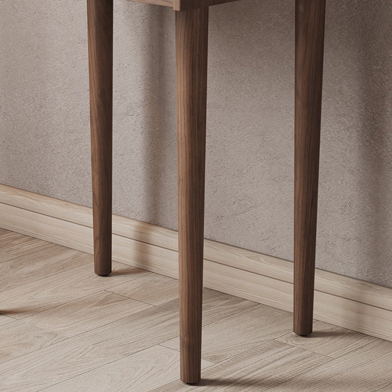 Traditional Wooden Makeup Vanity Desk Table with Stool for Bedroom