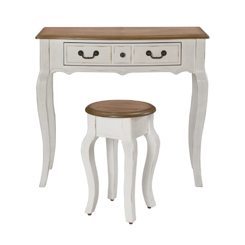 Victorian MakeupTable Stool Set with Mirror and Drawers for Bedroom