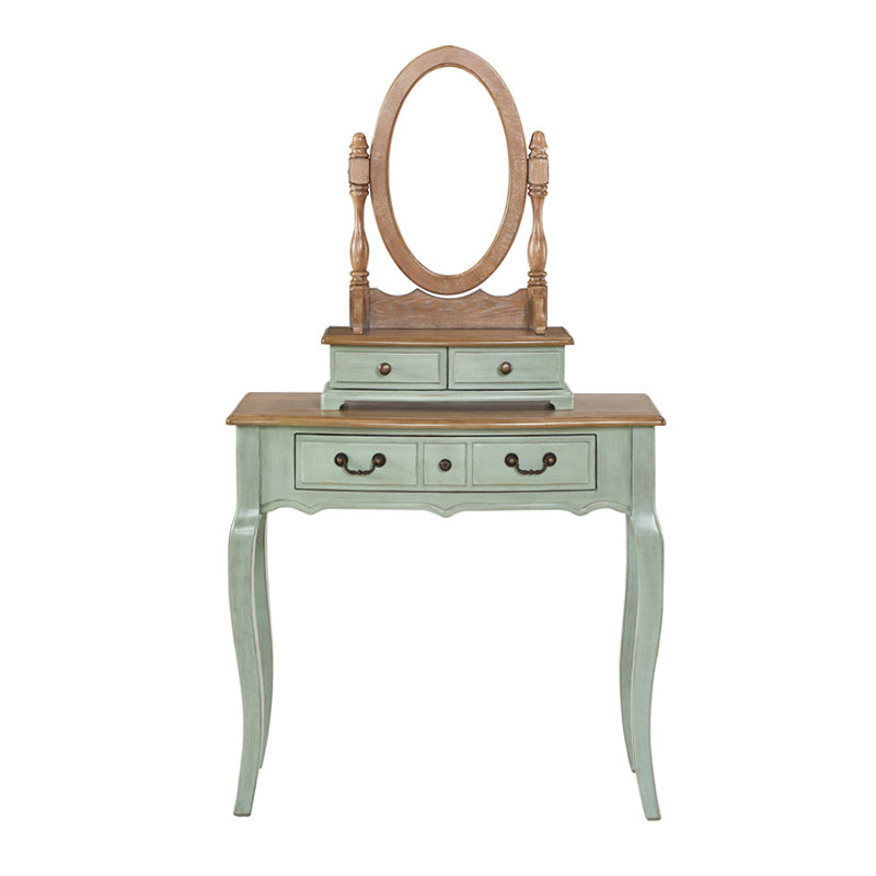 Victorian MakeupTable Stool Set with Mirror and Drawers for Bedroom