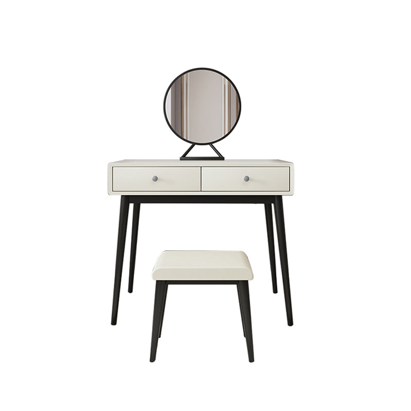 White Wooden Top Make-up Vanity with Drawer for Bedroom 29.53"