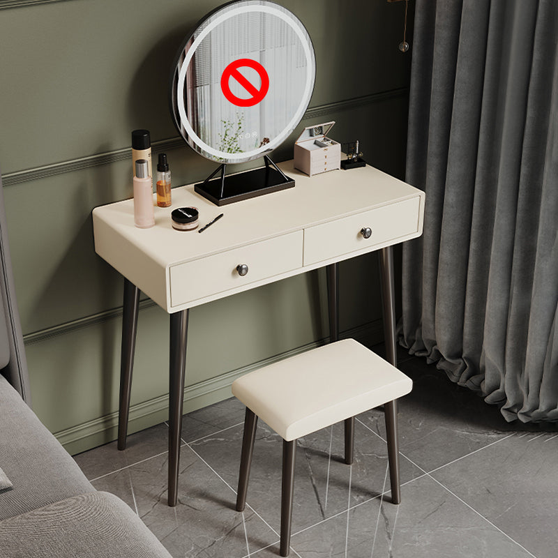 White Wooden Top Make-up Vanity with Drawer for Bedroom 29.53"