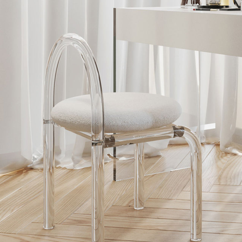 White Slate Top Make-up Vanity with Drawer for Bedroom 29.5"