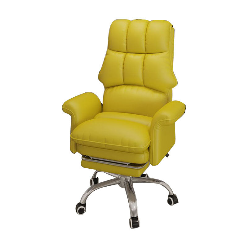 High Back Faux Leather Desk Chair Height-adjustable Office Chair for Home Office