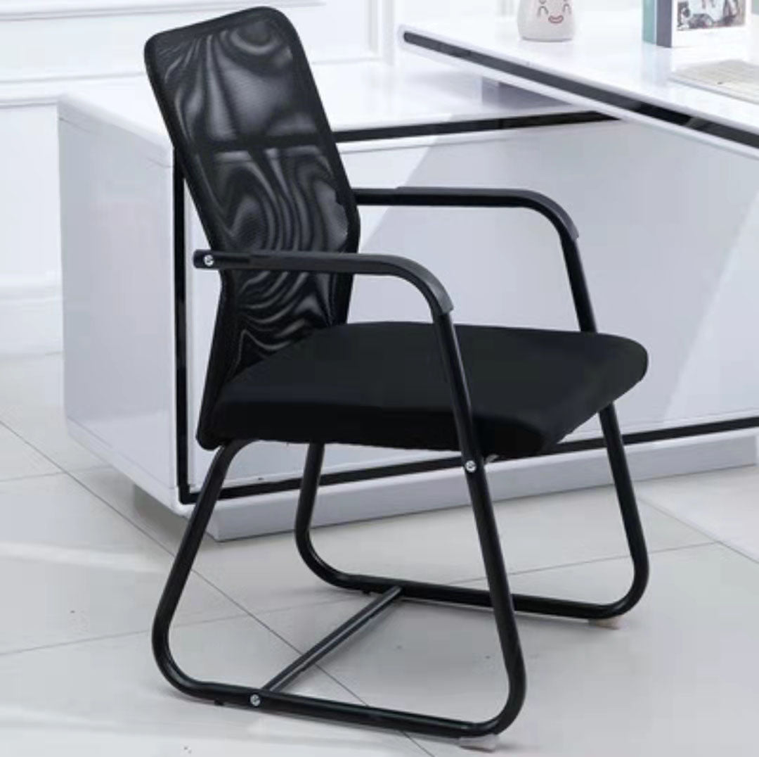 Modern Ergonomic Computer Chair Chrome Frame Office Chair with Metal Base