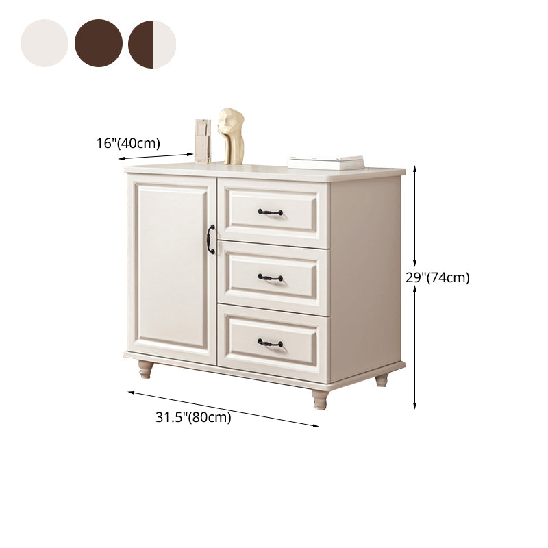 Traditional Combo Dresser Bedroom Wooden Storage Chest for Bedside