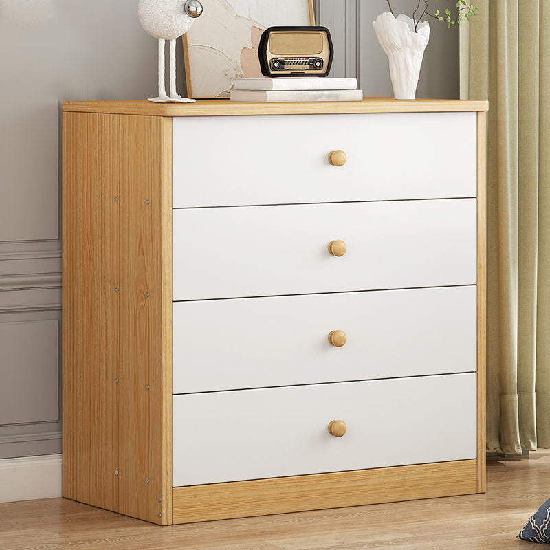 Contemporary Wood Vertical Dresser Bedroom Storage Chest with Drawer