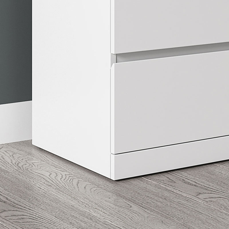 Modern Wood Storage Chest Dresser Horizontal White Dresser for Bedroom