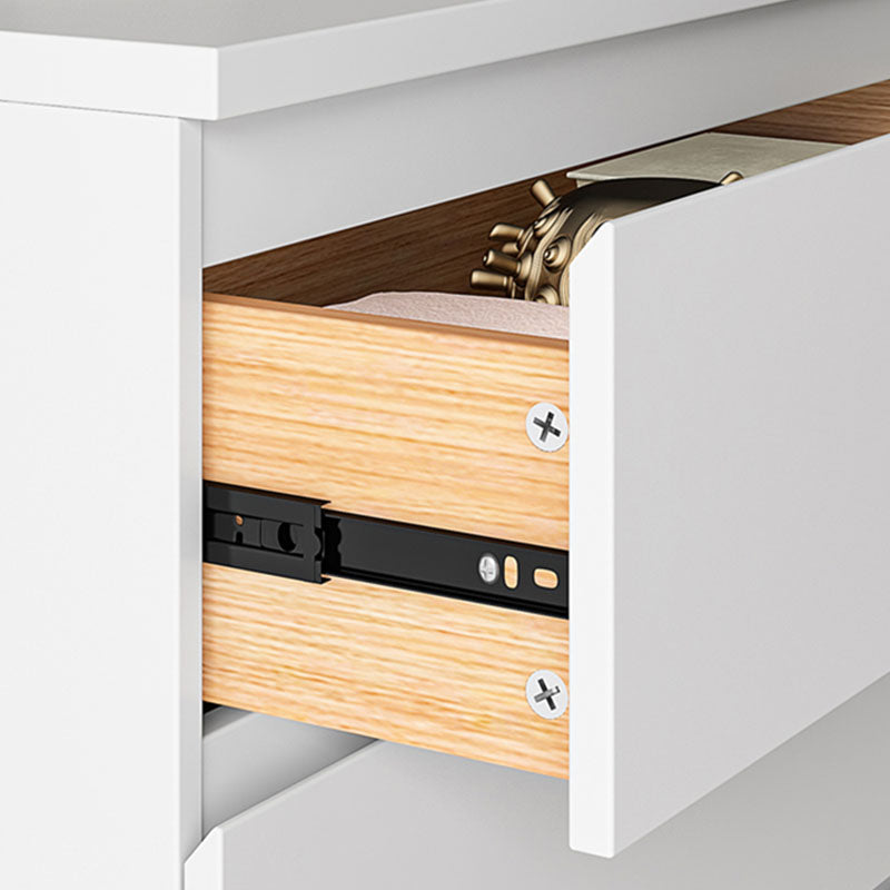 Modern Wood Storage Chest Dresser Horizontal White Dresser for Bedroom