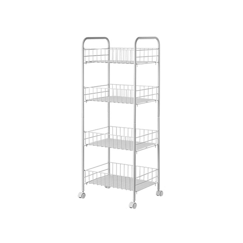 Contemporary Bookshelf Open Back Bookcase for Office with Caster Wheels