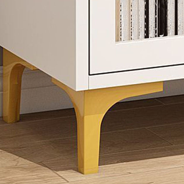 Modern Bookcase Closed Back Bookshelf with Door for Home Office