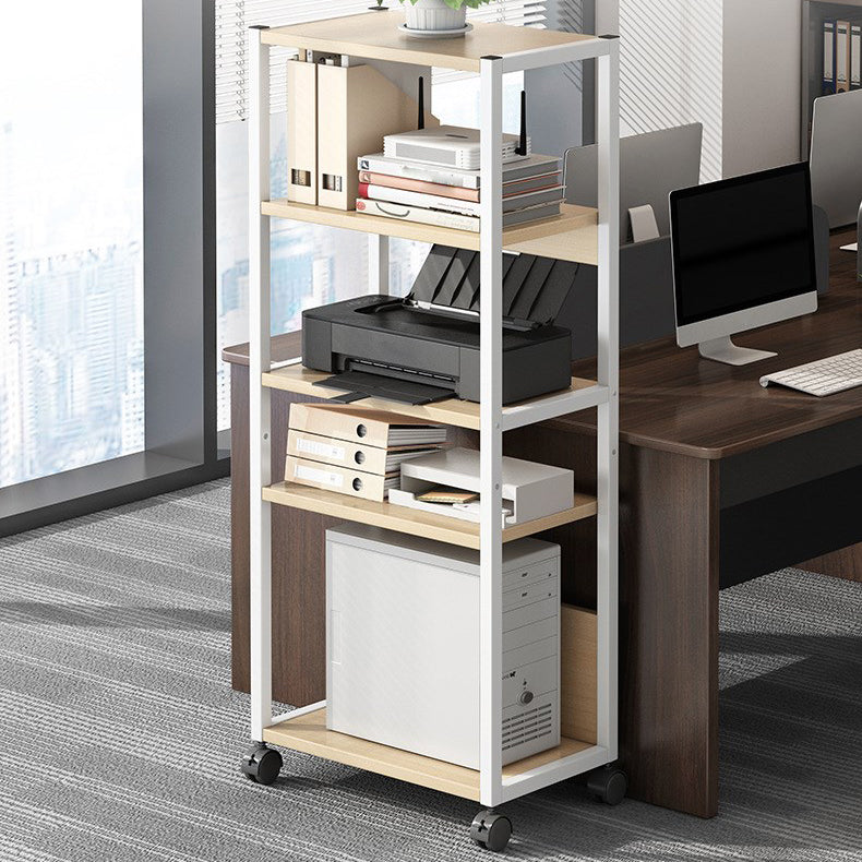 Modern Artificial Wood Bookcase, Geometric Bookshelf for Any Room, 20" L X 12" W