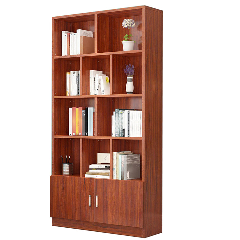 Closed Wooden Bookcase Modern Home Living Room Cabinet Bookshelf