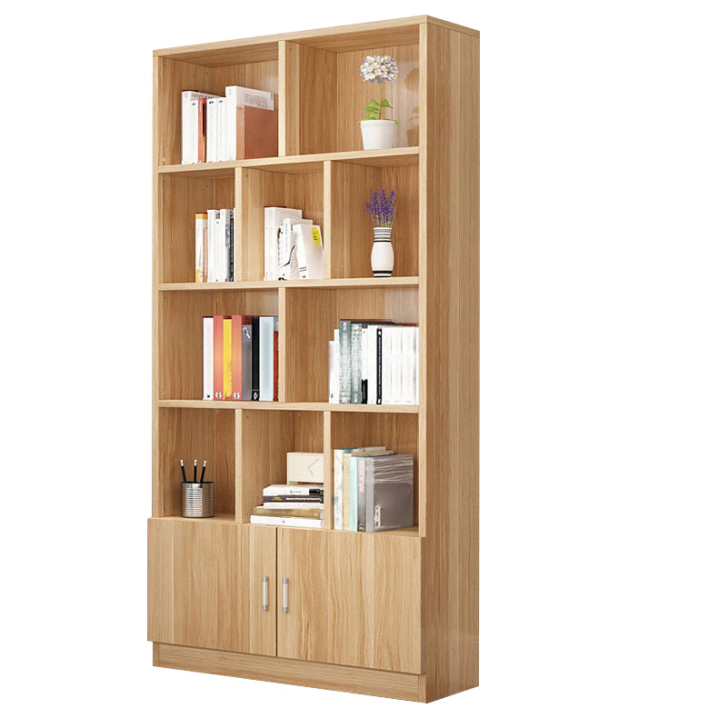 Closed Wooden Bookcase Modern Home Living Room Cabinet Bookshelf