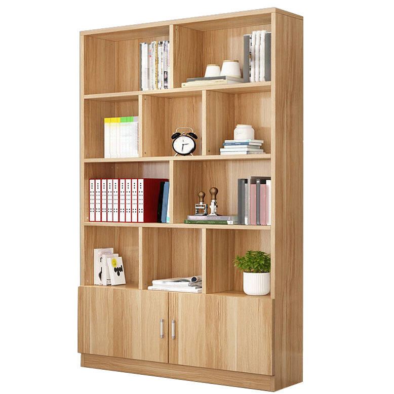 Closed Wooden Bookcase Modern Home Living Room Cabinet Bookshelf