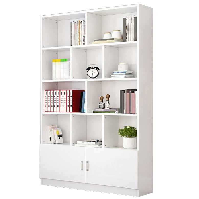 Closed Wooden Bookcase Modern Home Living Room Cabinet Bookshelf