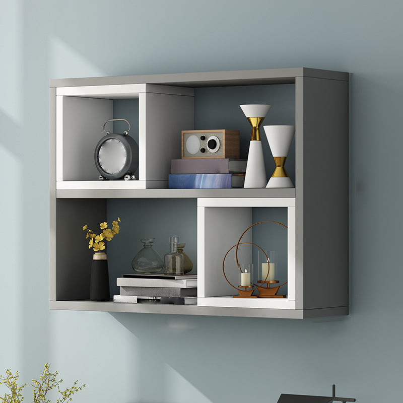 Modern Artificial Wood Bookcase Wall Mounted Bookshelf for Any Room