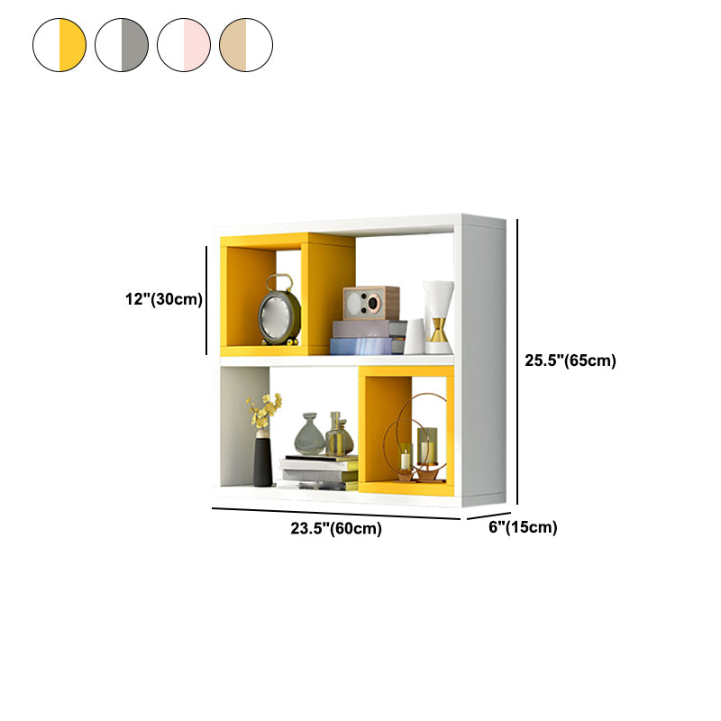 Modern Artificial Wood Bookcase Wall Mounted Bookshelf for Any Room