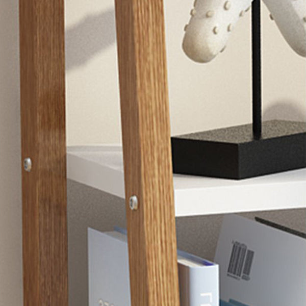 Modern Solid Wood Bookcase Ladder Bookshelf for Any Room, 12" W