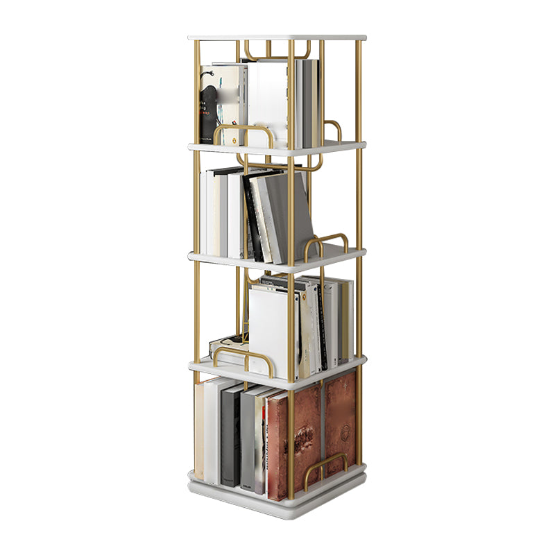 Nordic Geometric Bookcase Rotatable Study Room Storage Bookshelf