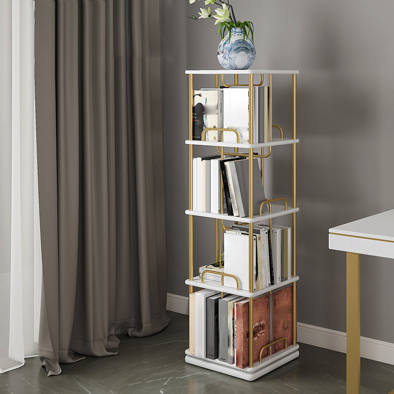 Nordic Geometric Bookcase Rotatable Study Room Storage Bookshelf