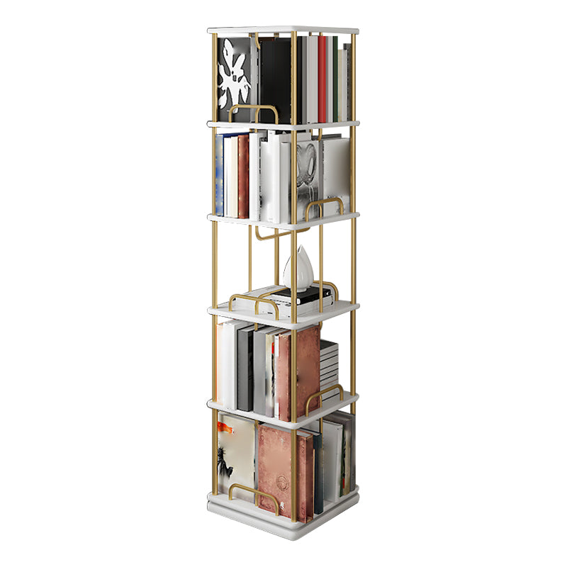 Nordic Geometric Bookcase Rotatable Study Room Storage Bookshelf