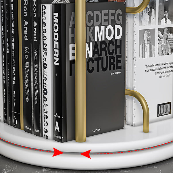 Nordic Geometric Bookcase Rotatable Study Room Storage Bookshelf