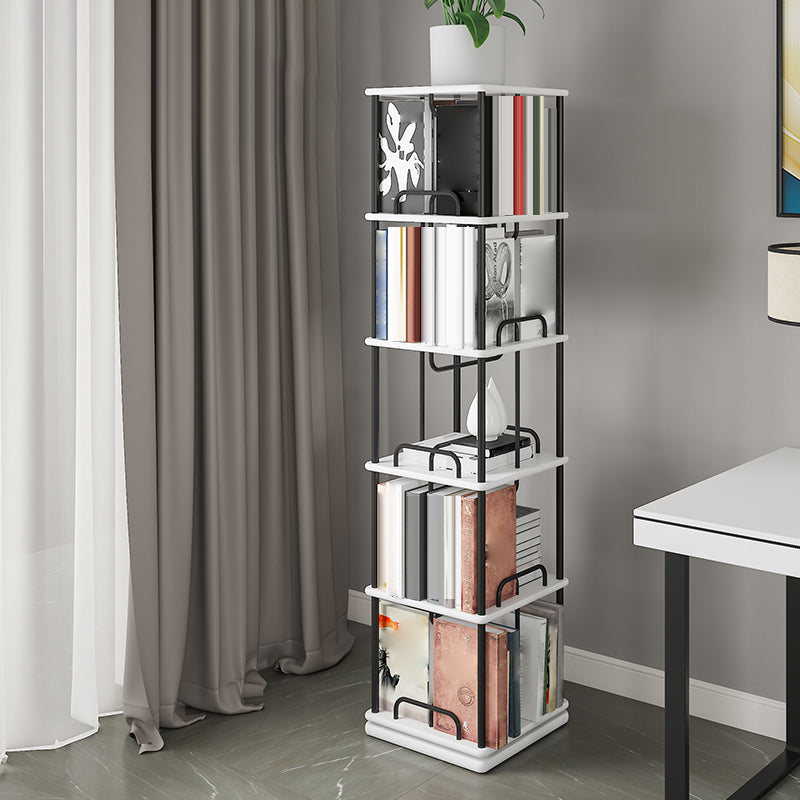 Nordic Geometric Bookcase Rotatable Study Room Storage Bookshelf