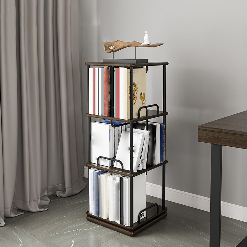 Nordic Geometric Bookcase Rotatable Study Room Storage Bookshelf