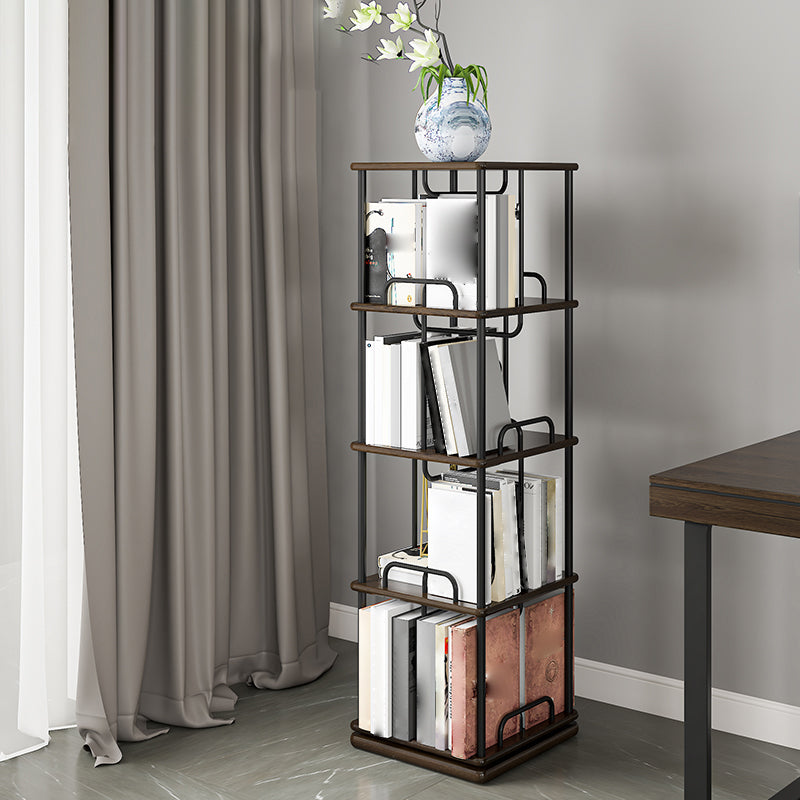 Nordic Geometric Bookcase Rotatable Study Room Storage Bookshelf