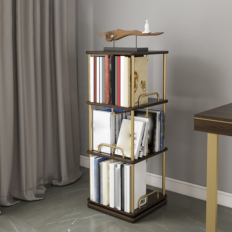 Nordic Geometric Bookcase Rotatable Study Room Storage Bookshelf