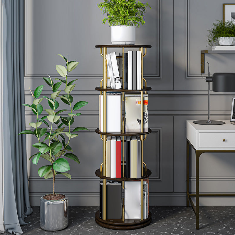 Nordic Geometric Bookcase Rotatable Study Room Storage Bookshelf